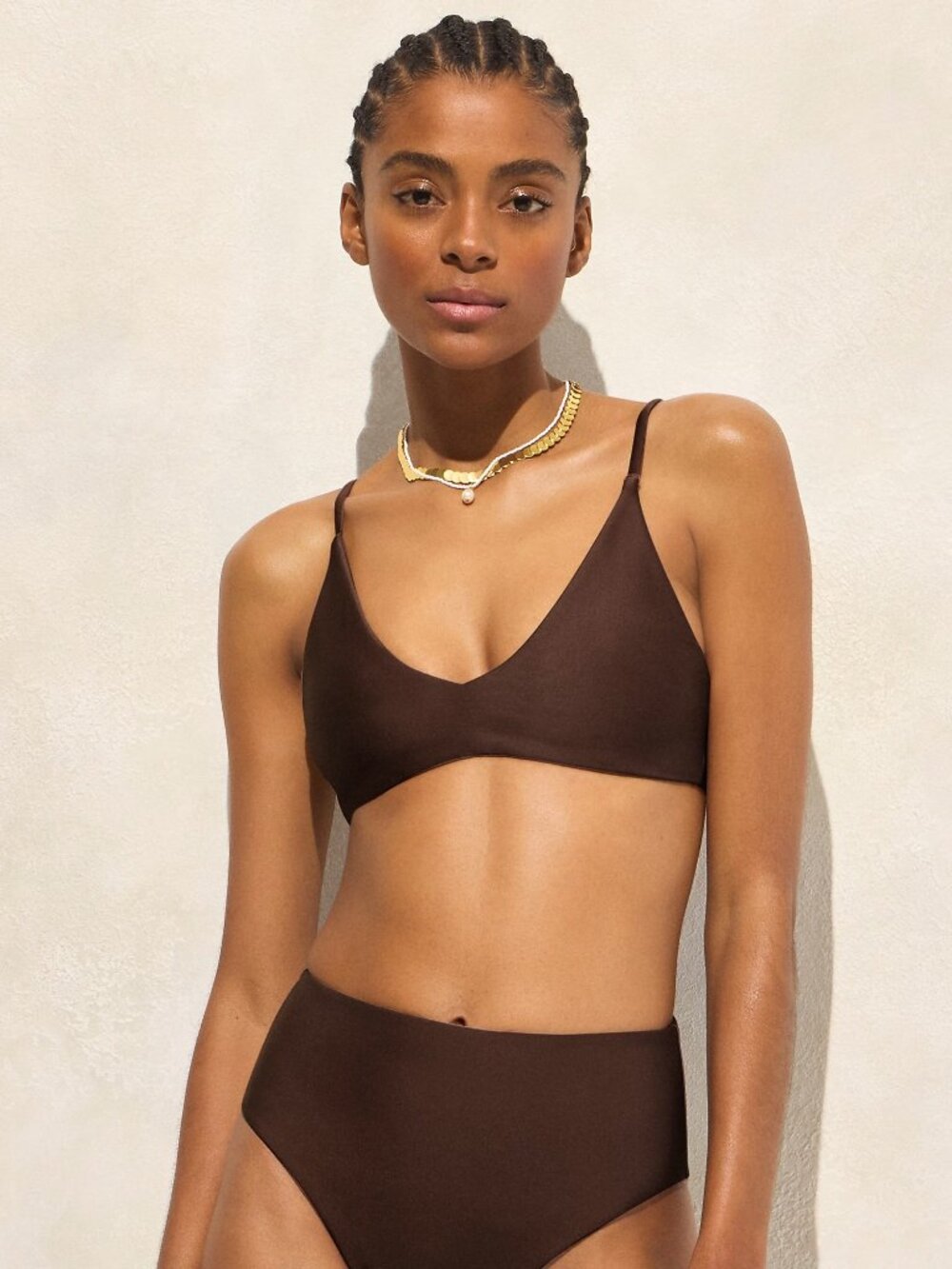 J. Crew Lana Bikini Top in Classic Sculpt Inky Espresso